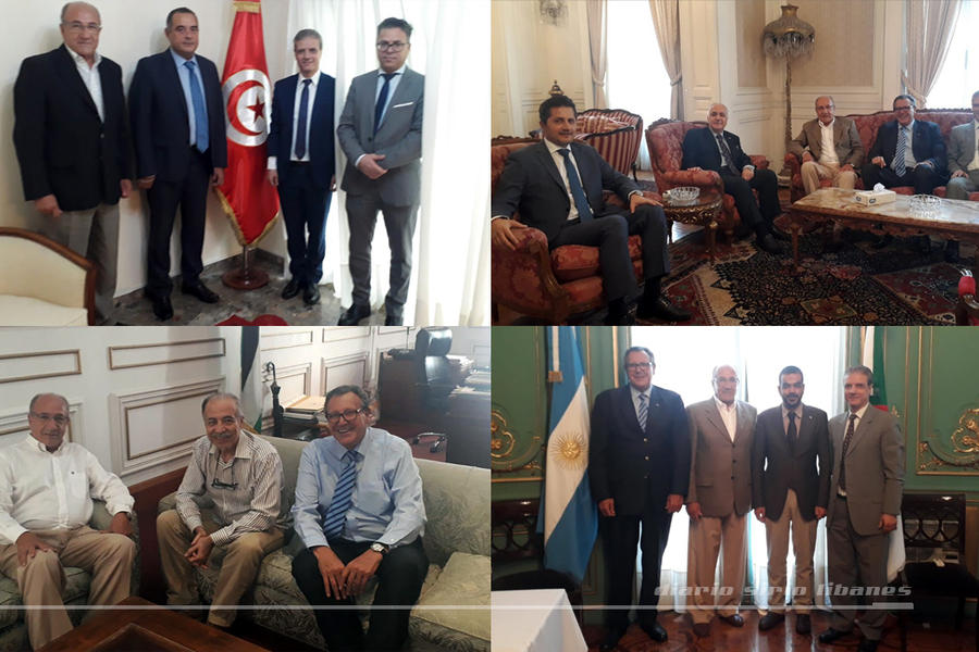 Directivos del CSLBA visitaron la Embajada de Túnez e hicieron lo propio en compañía del Presidente de Fearab Argentina, a las embajadas de Argelia, Siria y Palestina