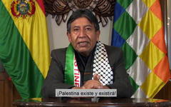 Bolivia reitera solidaridad con el pueblo palestino
