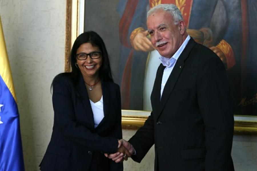 Delcy Rodriguez y Riad Al Malki