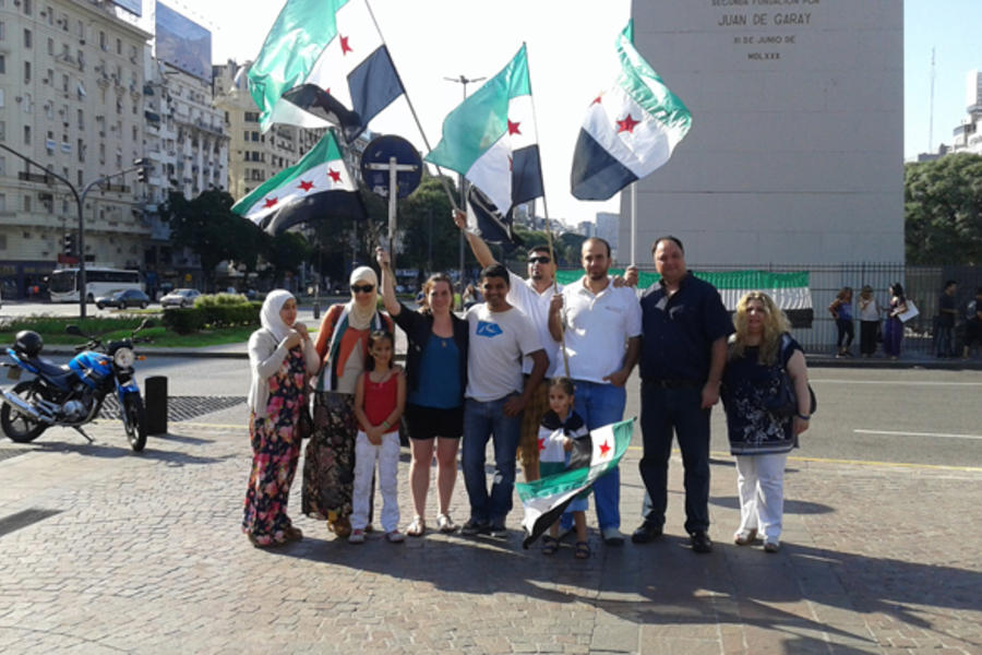 Acto opositor por Siria