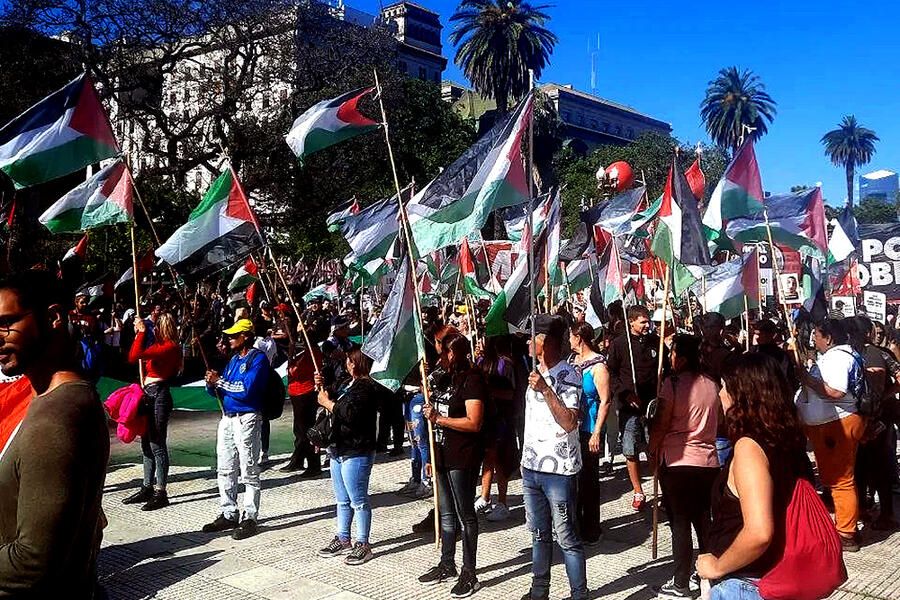 Concentración en Plaza de Mayo en apoyo al pueblo palestino | Buenos Aires, Noviembre 11, 2023 (Foto: ANRed)