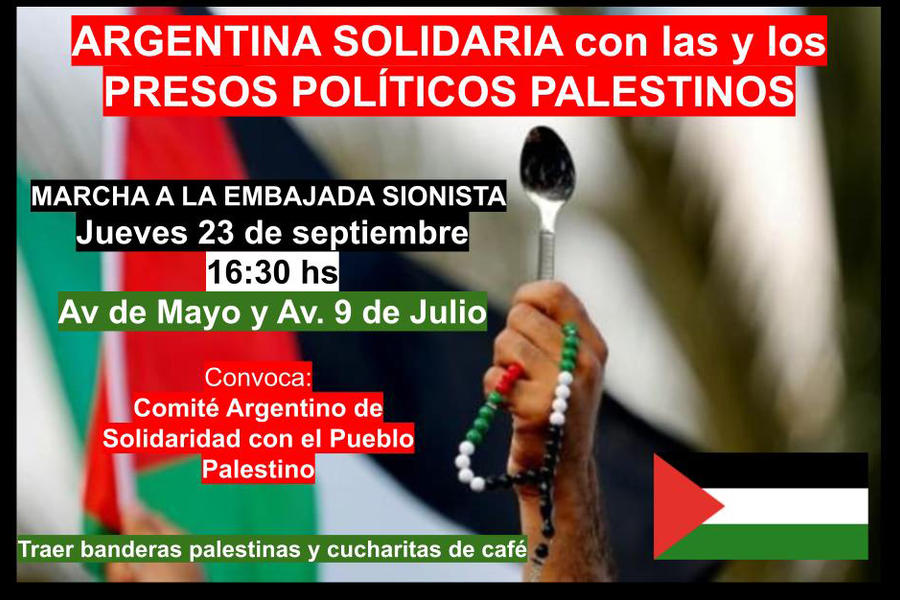 Marcha por los presos políticos palestinos