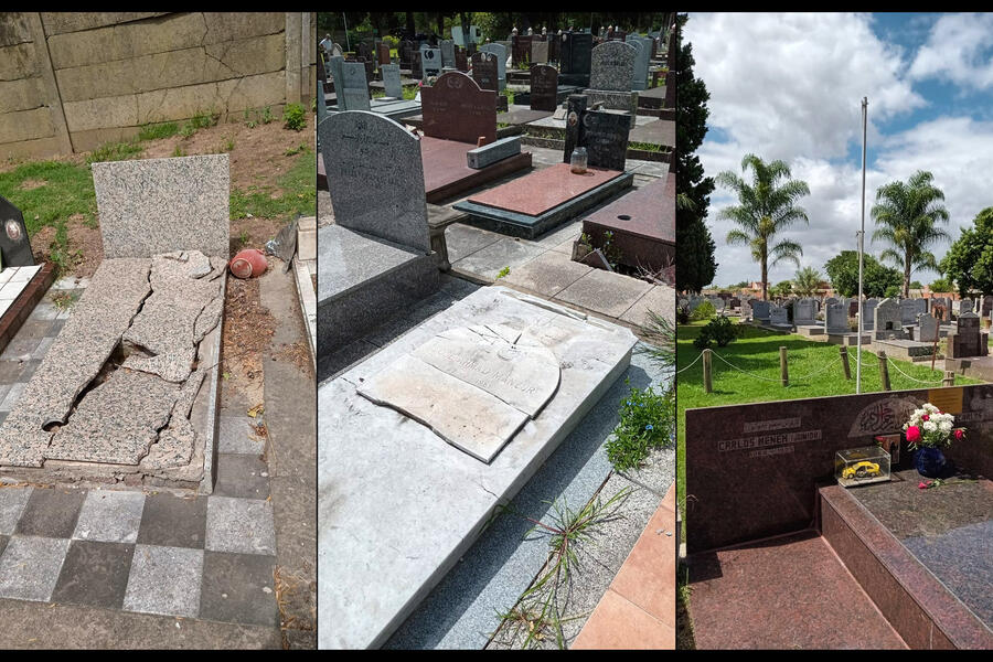 Vandalizaron tumbas en el Cementerio Islámico