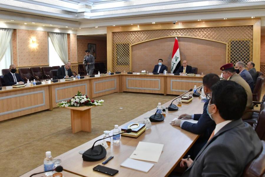 Reunión del Comité de Seguridad iraquí para retirada de tropas de EEUU  |  Bagdad. Octubre 15, 2020 (Foto: Min. Rel. Ext. Irak)