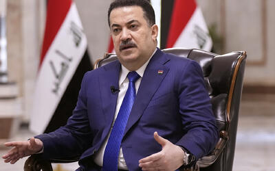 El primer ministro iraquí, Mohammed al-Sudani, entrevistado por la agencia AP en Bagdad el 28 de julio de 2025 (Foto: Archivo AP)