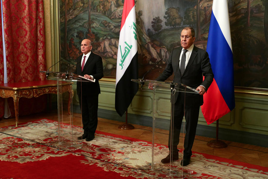 Conferencia de prensa conjunta de los ministros Fuad Hussein y Sergei Lavrov | Moscú, Nov. 25, 2020 (Foto Cancillería Fed. de Rusia)