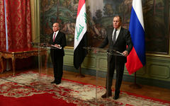 Conferencia de prensa conjunta de los ministros Fuad Hussein y Sergei Lavrov | Moscú, Nov. 25, 2020 (Foto Cancillería Fed. de Rusia)