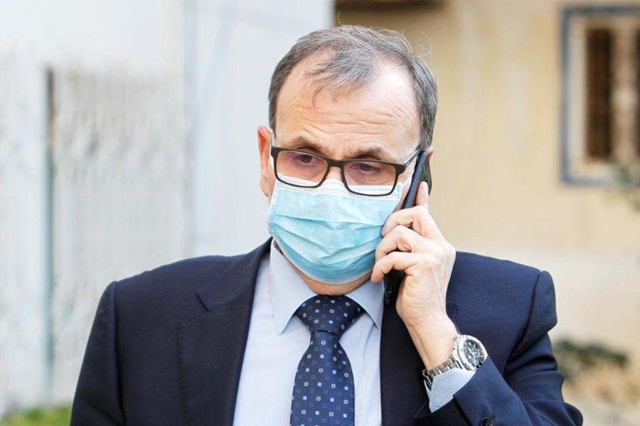 Abdel Rahman al Bizri, jefe del Comité Nacional de Vacunación contra el COVID-19. Foto: AFP.