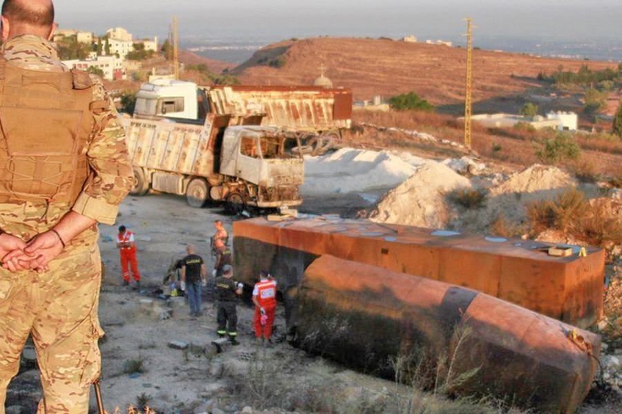 Lugar de la explosión. Foto: AP.