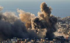 Bombardeo de Israel contra el suburbio del sur de Beirut, Burj al-Barajneh. FOTO: MARWAN NAAMANI.