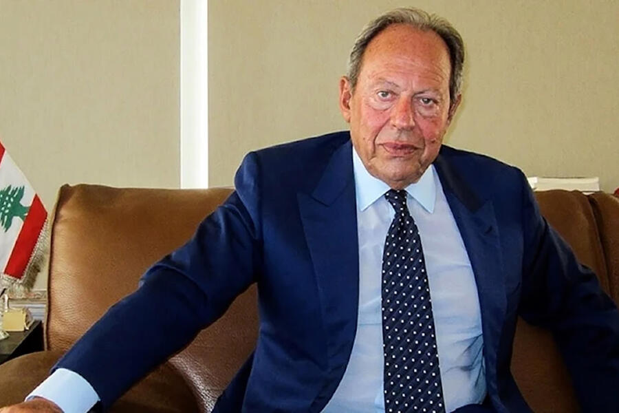 El ex presidente libanés Emile Lahoud durante una entrevista en 2023.
