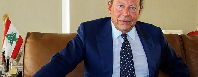 El ex presidente libanés Emile Lahoud durante una entrevista en 2023.