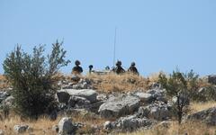 Fuerzas de la ocupación en las cercanías de Kfar Chouba, Líbano, 20 de julio de 2023. Foto: AFP.