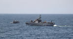 Barcos de la ocupación israelí se ven en el mar Mediterráneo desde Rosh Hanikra, cerca de la frontera con el Líbano. Foto: Reuters.