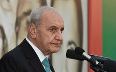 La presidenta del Parlamento y líder del Movimiento Amal, Nabih Berri, en Beirut, el 31 de agosto de 2023. Foto: AFP.