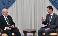 Presidente Bashar Al Asad y Ministro de Rel. Exteriores de Irak Ibrahim Al Jaafari