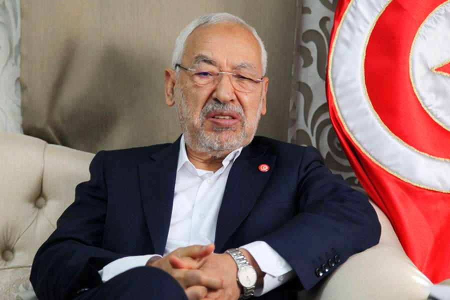 El líder del Movimiento Ennahda, Rashid al-Ghannushi en Túnez. Diciembre 16, 2017 (Foto Mohamed Mdalla / Anadolu).