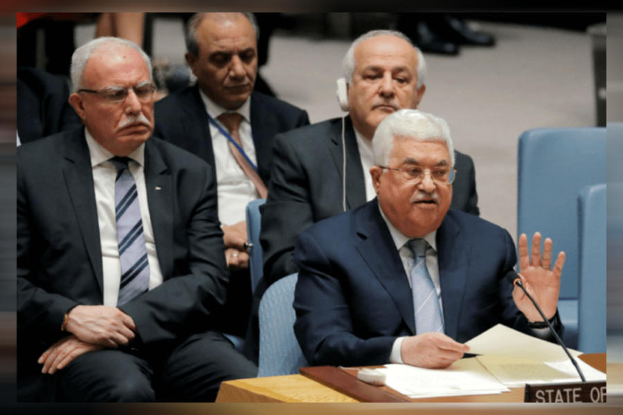 El presidente palestino, Mahmud Abbas, habla ante el Consejo de Seguridad de la ONU (Foto: Reuters).