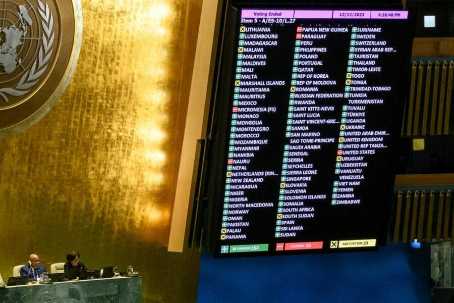 ONU: Asamblea General exige alto el fuego inmediato en Gaza
