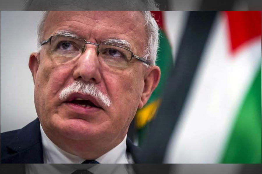 Ministro de Relaciones Exteriores del Estado de Palestina, Riyad al-Maliki (Foto archivo 2018 / Reuters)