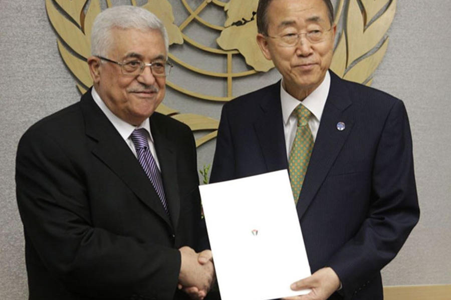 Abbas junto a Ban Ki Moon