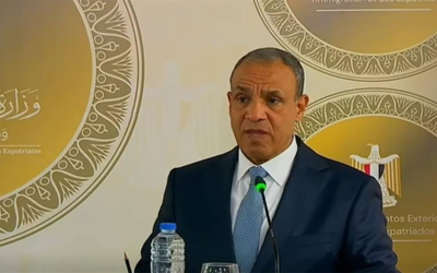 Canciller egipcio, Badr Abdelatty. Foto: X.