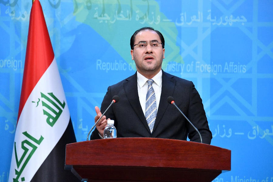 Ahmed al-Sahaf, portavoz de la Cancillería iraquí