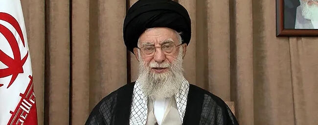El líder supremo de Irán, el ayatolá Ali Jamenei, se dirige a la nación el 26 de junio de 2025 (Foto: Khamenei.Ir/AFP)