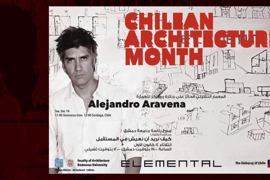 Alejandro Aravena cierra con una conferencia magistral el Mes de la Arquitectura Chilena en Siria