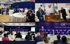 Visita oficial del ministro de Relaciones Exteriores y Expatriados de Siria, Faisal Mikdad, a la India. Reunión con el vicepresidente y con la Federación de Cámaras de Industria de la India (Fotos: SANA)