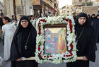 Procesión en Saydnaya durante celebración de La Asunción de la Virgen en 2023 (Foto: redes)