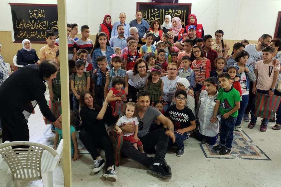 Contingente argentino en Siria participó de actividad solidaria de ACNUR y Media Luna Roja
