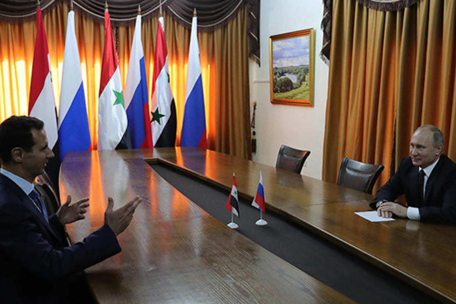Reunión cumbre bilateral de los presidentes Bashar Al Asad y Vladimir Putin. Sochi, Mayo 17, 2018.