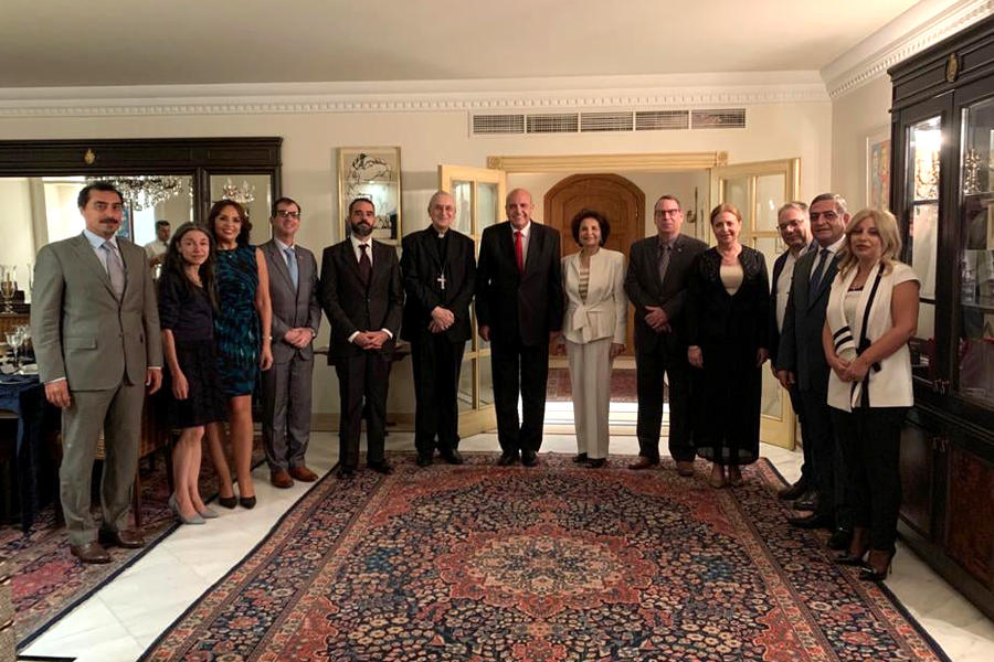 Despedida del Embajador de Siria, Dr. Sami Salameh, en la Residencia oficial argentina en Damasco (Foto: Embajada Argentina en Siria)