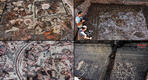 Revelan en Rastan, Provincia de Homs, Siria, panel de mosaico romano del S. IV (Fotos: SANA)