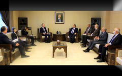 Encuentro entre el Ministro Faisal Mikdad y el Enviado de la ONU, Geir Pedersen en Damasco | Febrero 16, 2022 (Foto: Cancillería Siria)