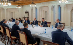El Presidente Bashar Al Asad recibe en Damasco al Enviado del Presidente Putin y su delegación | Junio 26, 2024 (Foto: Presidencia Siria)