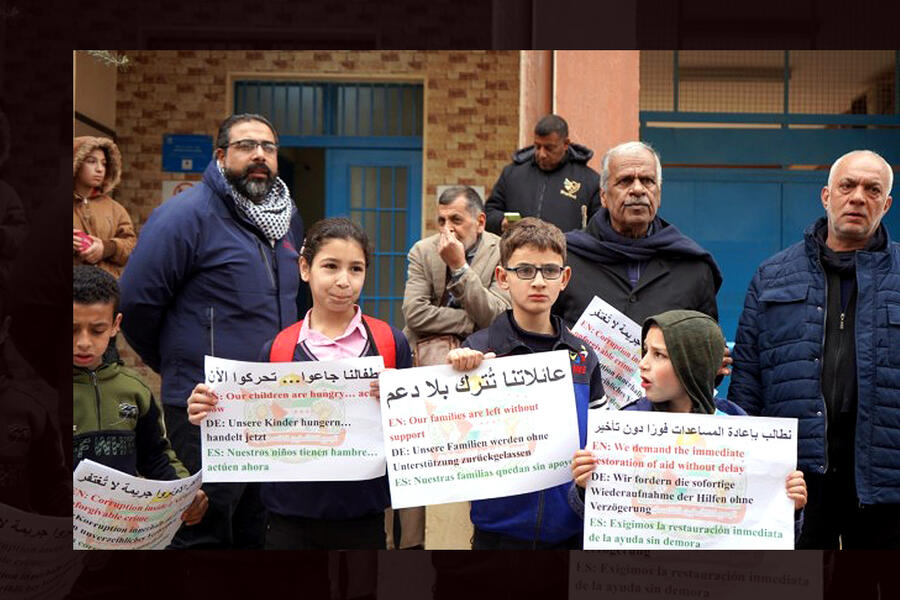 Refugiados palestinos reclaman por sus derechos en Siria