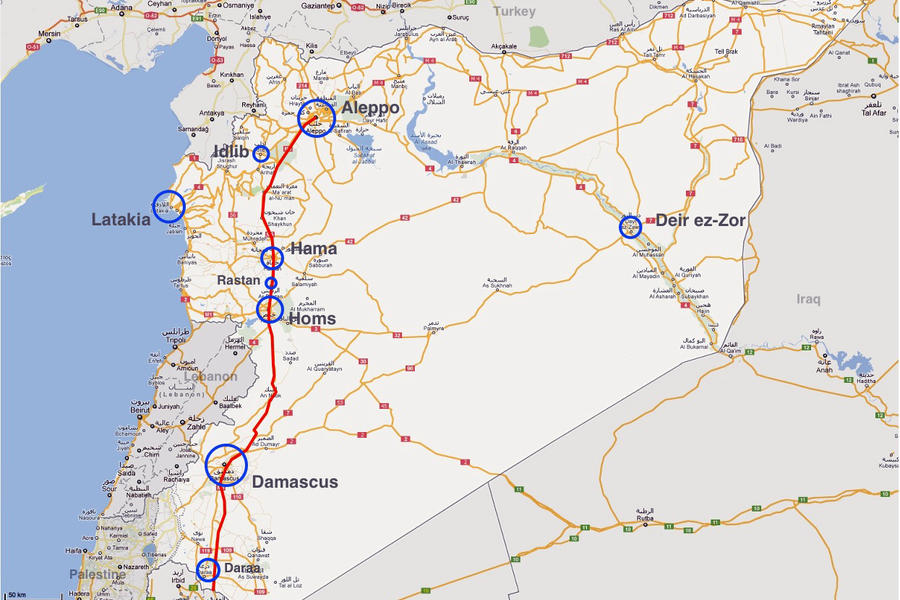 Extensión de la estratégica ruta M5 (Damasco-Alepo)