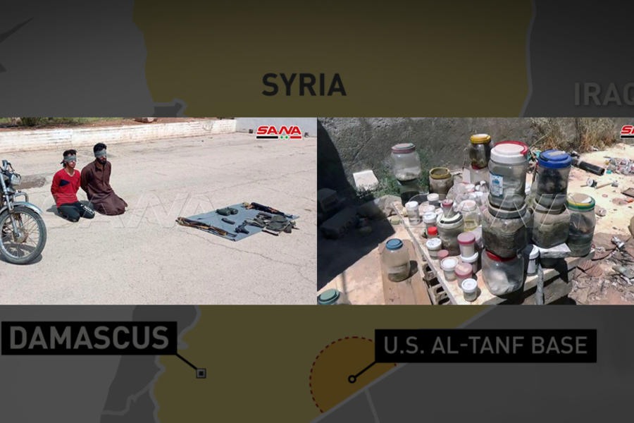 Izq.: terroristas capturados en al-Qaryatein | Der.: Clínica terrorista dedicado al tráfico de órganos en Idleb (Fotos: SANA)