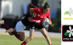 Partido disputado por la selección femenina siria de rugby
