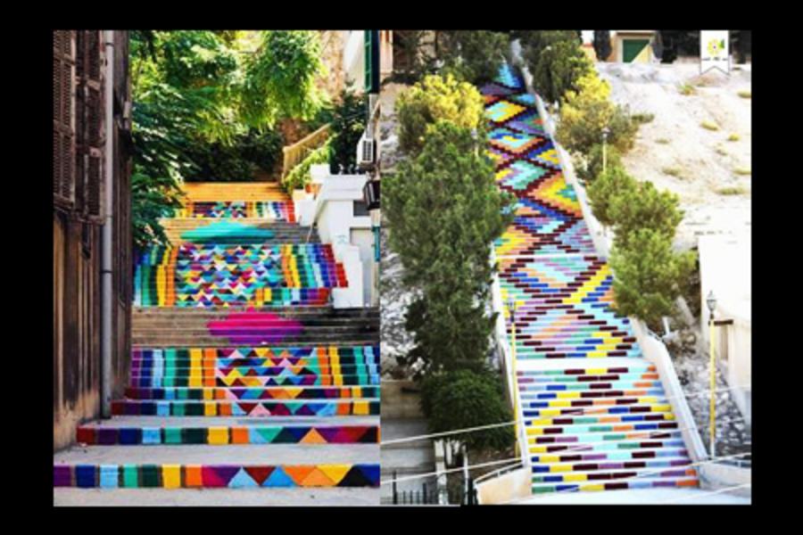 Las escaleras más coloridas del mundo