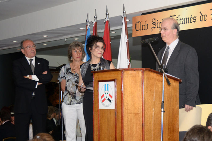 Ing. Fernando Hisas disetando como galardonado Ugarit 2011