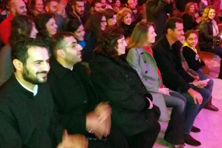 El Presidente y la primera dama asisten al ensayo de villancicos navideños del Coro de la Alegría (Iglesia Nuestra Señora de Damasco).