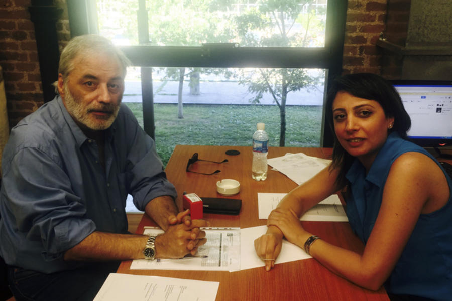 Lic. Georgina Korkes junto al Mg. Rubén Heguilein, Director de Relaciones Internacionales (UNLa).