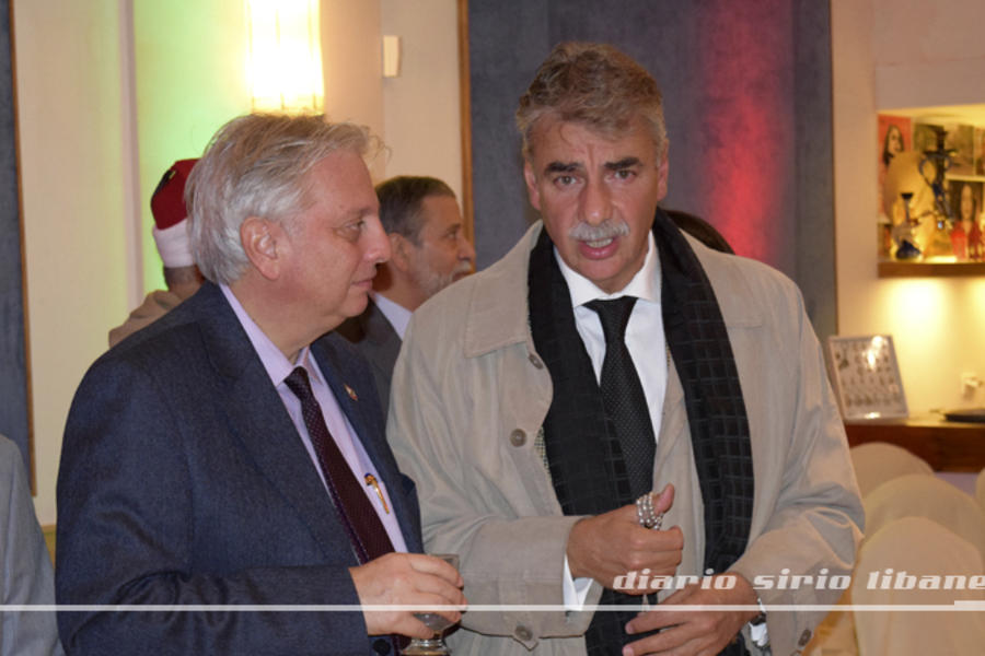 Sr. Embajador de la República del Líbano, Antonio Andary, junto al Presidente de la ABD, Daniel Attar.