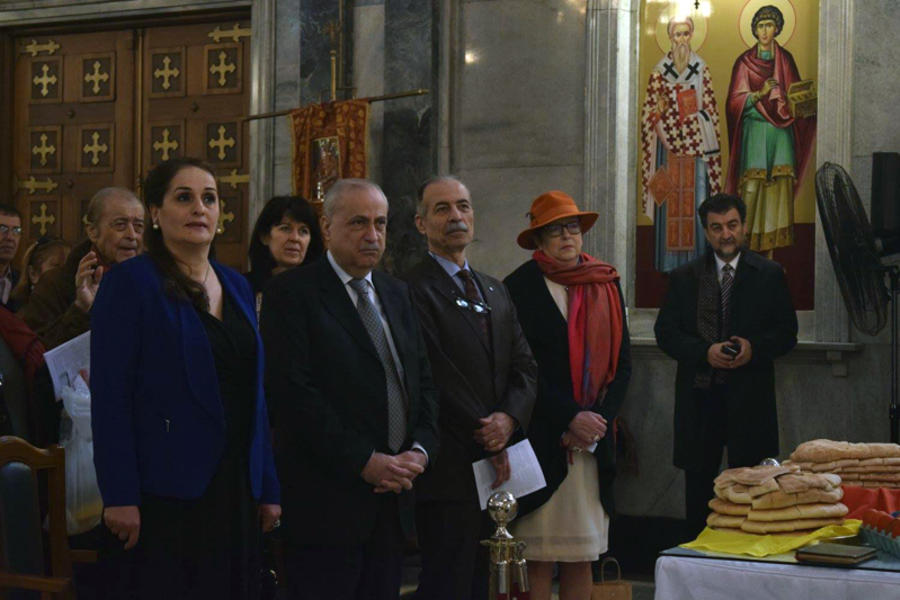 Liturgia del Domingo de Pascua. Sres. Embajadores de Siria y Palestina, y Sra. Embajadora de Rumania.