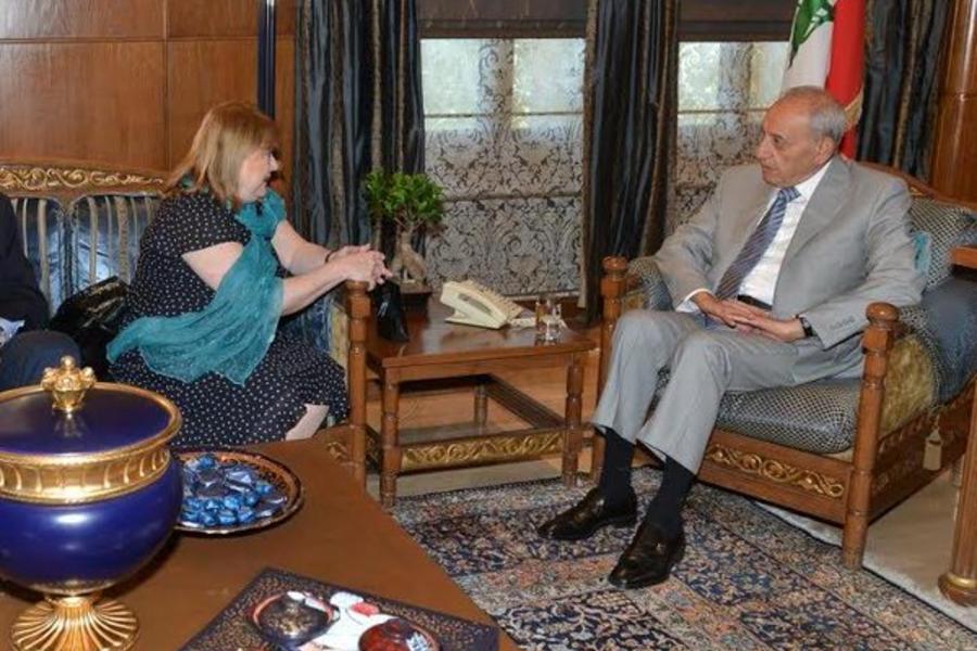 06 Min. Rel. Ext. y Culto, Susana Malcorra junto al Presidente del Parlamento de Líbano, Nabih Berri