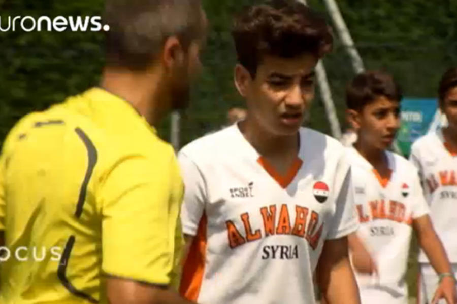 Al Wahda de Siria compitiendo en el torneo.