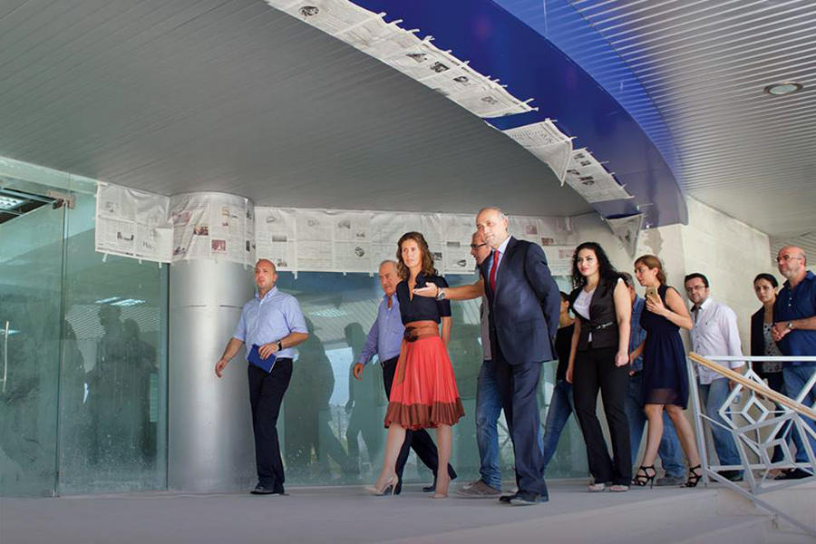 Visita de la primera dama de Siria, Sra. Asmaa Al Asad, a las instalaciones de la universidad, septiembre 2016.